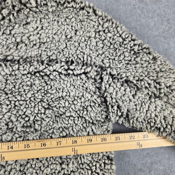 Thread & Supply Sherpa Pullover Size Medium Quarter Zip Pockets Gray - Picture 14 of 16